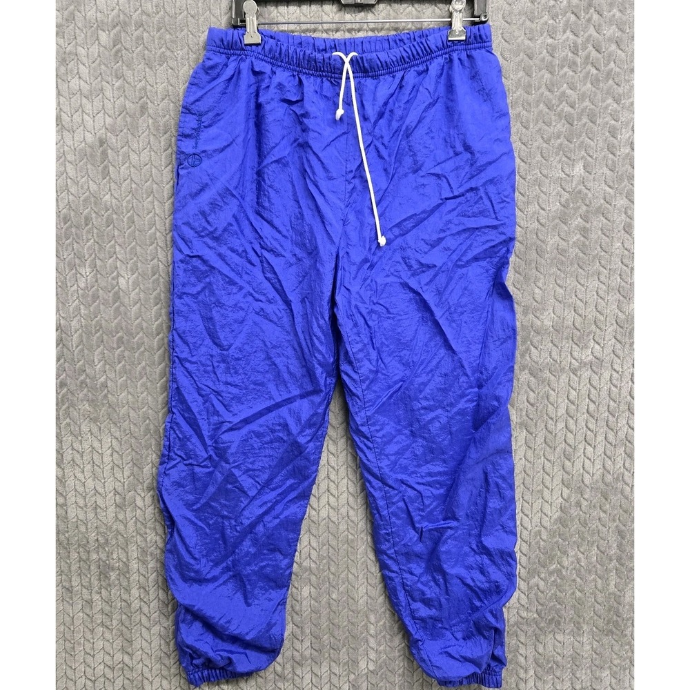 Vintage Sergio Tacchini Track Pants Womens 14 Purplish Blue Jogger Zip Ankle